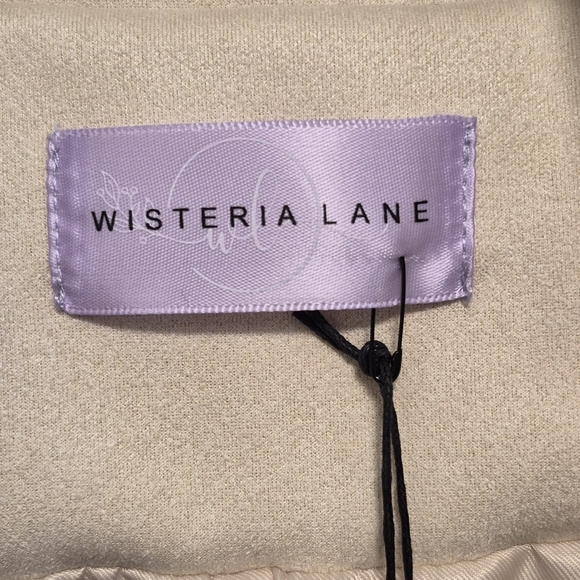 Wisteria Lane Faux Suede Cropped Fringed Jacket Beige Woman’s Sz M NWT - Picture 11 of 14